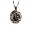 Sterling Silver Oxidized Bronze Reversible Spinner Pendant-1