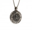Sterling Silver Oxidized Bronze Reversible Spinner Pendant-5
