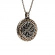 Sterling Silver Oxidized Bronze Reversible Spinner Pendant