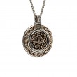 Sterling Silver Oxidized Bronze Reversible Spinner Pendant-5