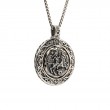Sterling Silver Oxidized Bronze Reversible Spinner Pendant-9