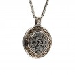 Sterling Silver Oxidized Bronze Reversible Spinner Pendant-5