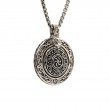 Sterling Silver Oxidized Bronze Reversible Spinner Pendant