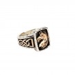 Sterling Silver Oxidized Bronze Horse Ring