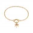 Gold Evil Eye Charm Bracelet-1