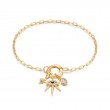 Gold Good Vibes Charm Bracelet-1