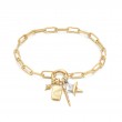 Gold Guiding Star Charm Bracelet-1