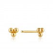 Modern Triple Ball Stud Earrings-1