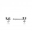 Modern Triple Ball Stud Earrings-1