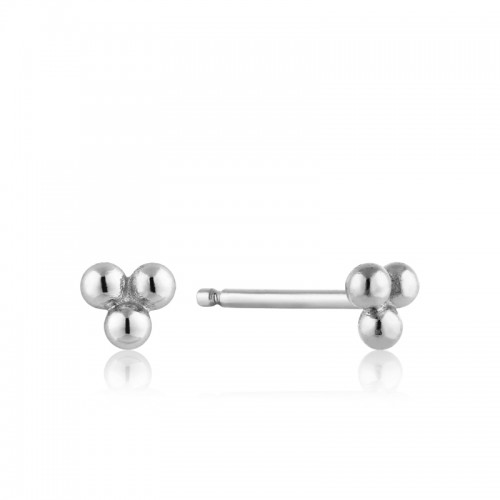 Modern Triple Ball Stud Earrings