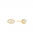 Evil Eye Gold Stud Earrings-1