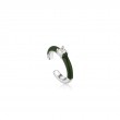 FOREST GREEN ENAMEL SILVER EAR CUFF-1
