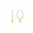 Gold Key Hoop Earrings