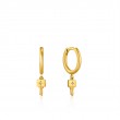 Gold Key Huggie Hoop Earrings