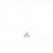 GOLD TRIO SPARKLE BARBELL SINGLE EARRING-1