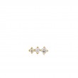 GOLD SPARKLE CRAWLER BARBELL SINGLE EARRING