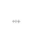 SILVER SPARKLE CRAWLER BARBELL SINGLE EARRING