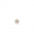 GOLD SPARKLE FLOWER BARBELL SINGLE EARRING-1