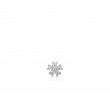 SILVER SPARKLE FLOWER BARBELL SINGLE EARRING-1