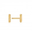 GOLD ROPE BAR STUD EARRINGS