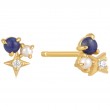 Lapis Star Stud Earrings