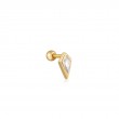 SPARKLE EMBLEM SINGLE BARBELL EARRING-1