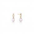 Pearl Drop Stud Earrings-1