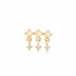 Gold Kyoto Opal Drop Sparkle Barbell Single Earring-1
