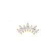 Gold Sparkle Marquise Climber Barbell Single Earring