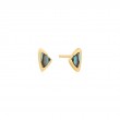 Gold Arrow Abalone Stud Earrings