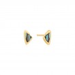 Gold Arrow Abalone Stud Earrings-1