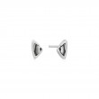 Silver Arrow Black Mother of Pearl Stud Earrings-1