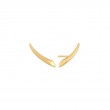 Gold Arrow Climber Stud Earrings