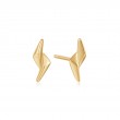 Gold Double Spike Stud Earrings