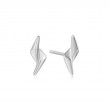 Silver Double Spike Stud Earrings-1