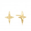 Gold Cross Stud Earrings