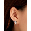 Silver Statement Spike Stud Earrings-3