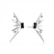 Silver Statement Spike Stud Earrings