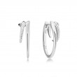 Silver Sparkle Double Hoop Earrings-1