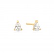 Gold Pear Studs-1