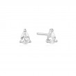 Silver Pear Studs-1