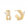 Gold Sparkle Double Hoop Studs-1