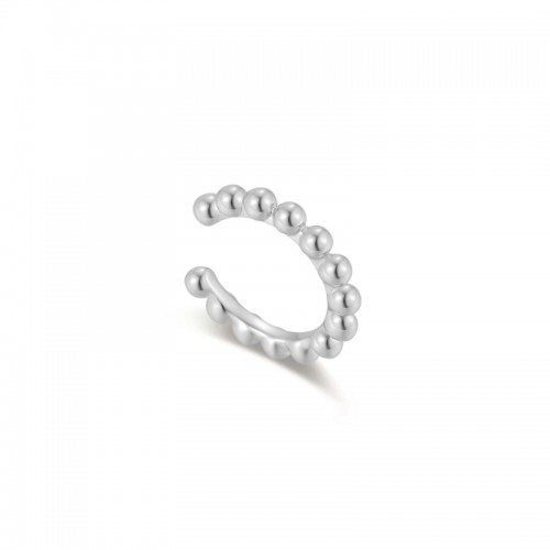 Silver Beaded Ear Cuff