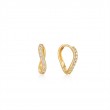14KT Gold Magma Natural Diamond Huggie Hoop Earrings