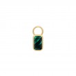 Gold Faceted Green Earring Charm-1