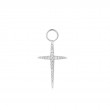 Silver Cross Earring Charm-1