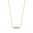 GOLD TURQUOISE BAR NECKLACE-1