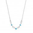 SILVER TURQUOISE LINK NECKLACE