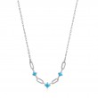 SILVER TURQUOISE LINK NECKLACE-1