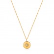 GOLD MOTHER OF PEARL SUN PENDANT NECKLACE-1